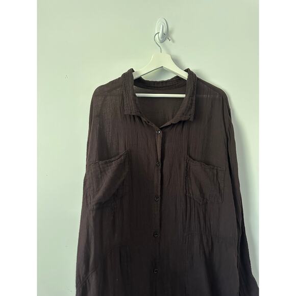 Raquel Allegra Gauze Purple Shirt Dress size 3 - Large - Picture 7 of 10